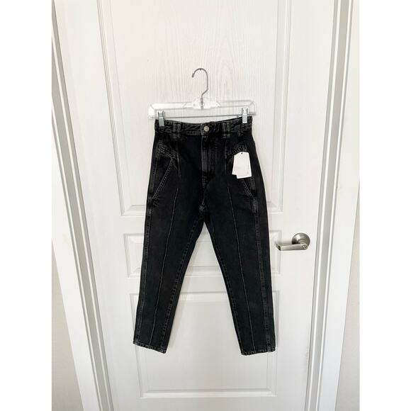 Isabel Marant Etoile Tilly Straight Leg Jeans Faded Black Size 2 New - Picture 4 of 15